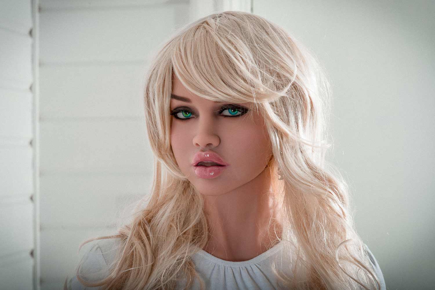Blonde haired sex doll