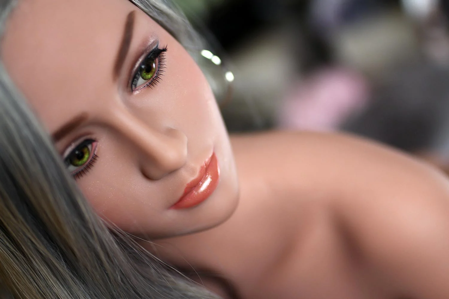 Green eyed sex doll
